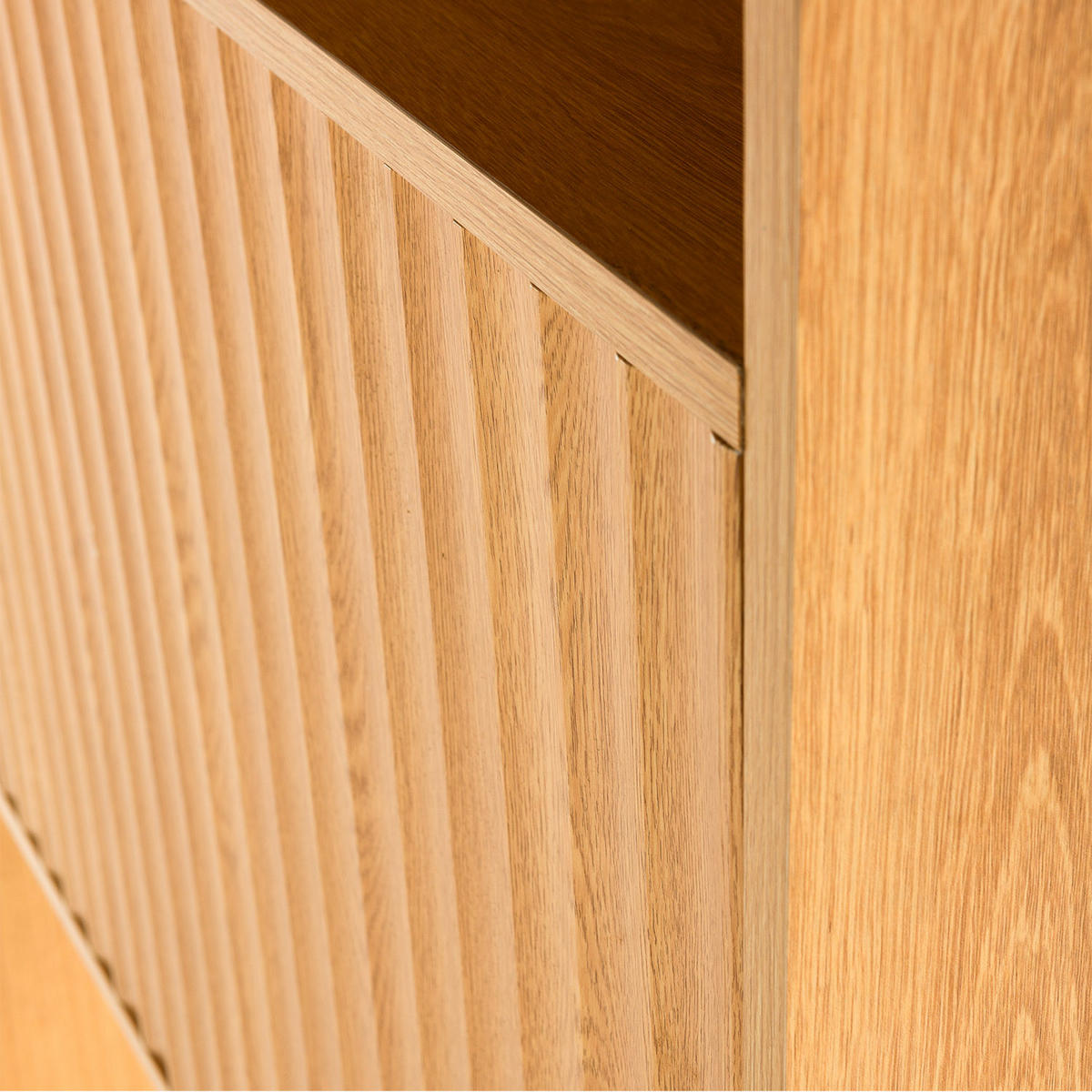 KOPFTEIL Lluvia 95 cm Eichenfarbe - Honigeiche, Holzwerkstoff (15/95/95cm) - VS Venta-stock