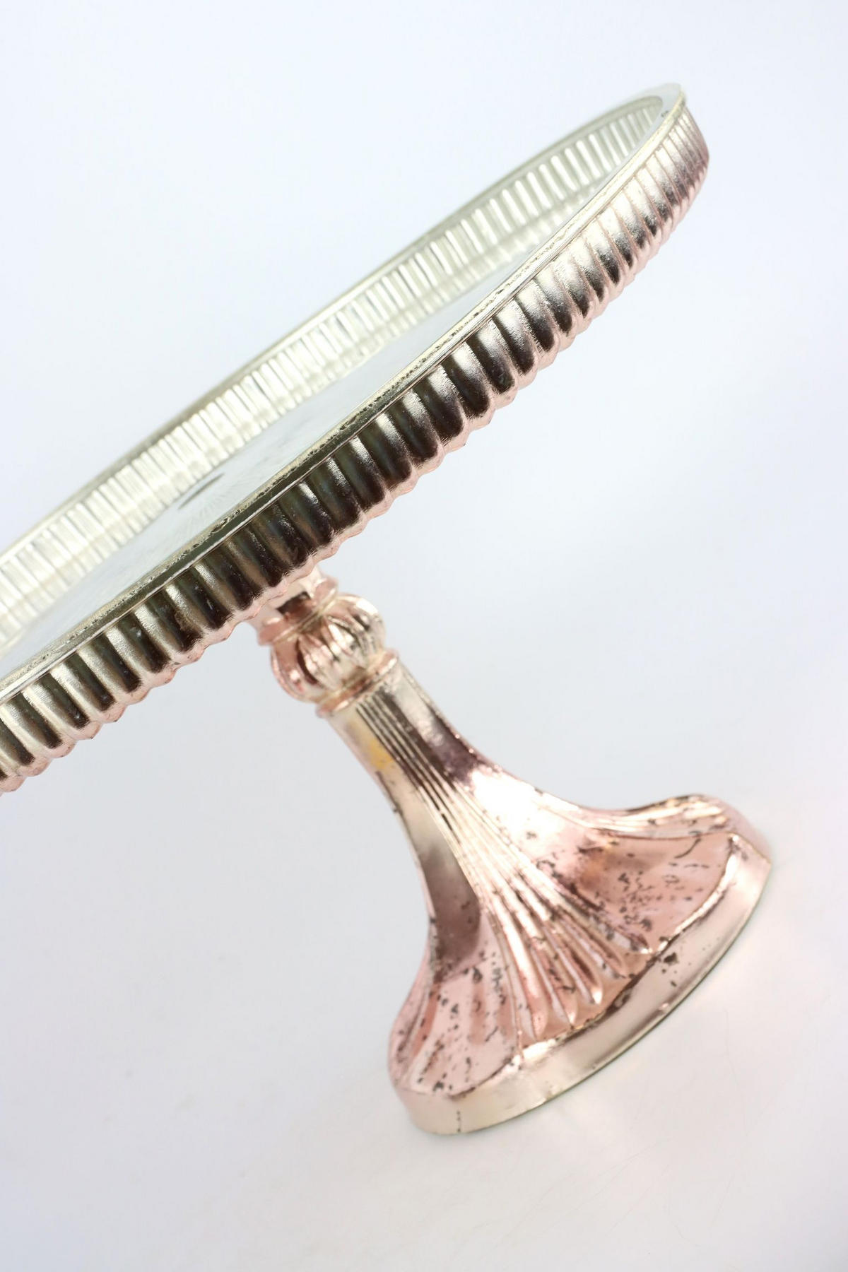 SERVIERPLATTE Biarritz Ø40 cm - Rosa, Glas (40/23/40cm) - FURNARO