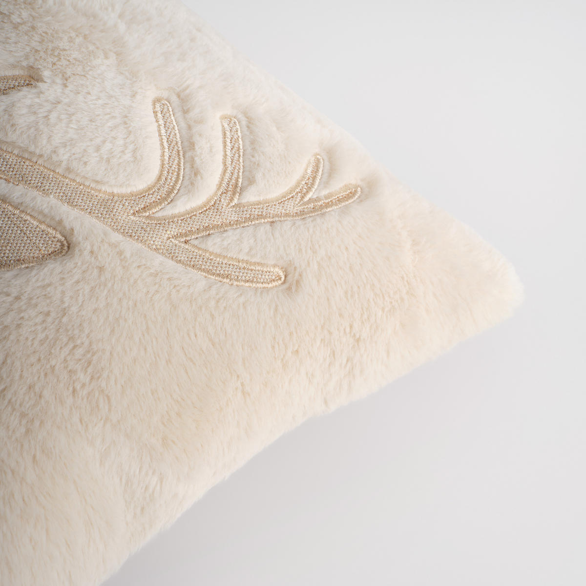 KISSENBEZUG Antleris, 45x45cm, Ecru, Weihnachten Kissenhülle, Weihnachtsdeko, Christmas, Weihnachtsmotiv Sofakissen Dekokissenbezuge - Ecru, Kunststoff (45/45cm) - home&you