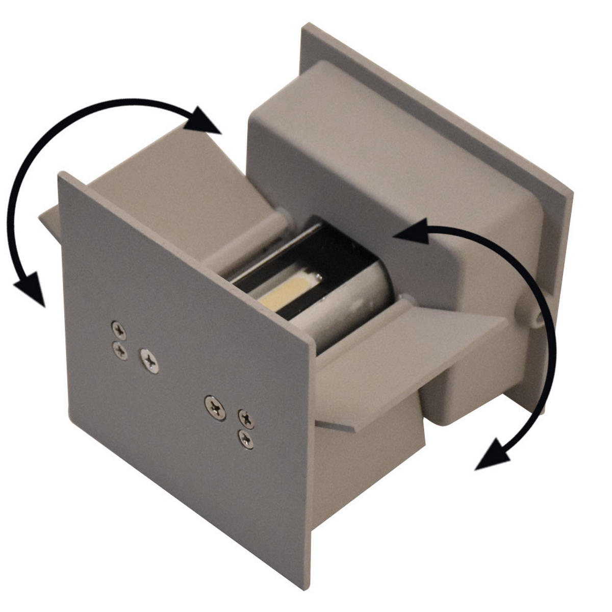 LED AUSSEN-WANDLAMPE Grau Verstellbar 5er Set - Grau, Metall (10/10/10cm)