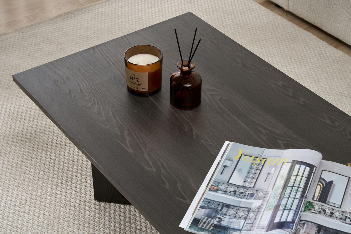 COUCHTISCH sabin Hochglanz Schwarz - Schwarz, Holzwerkstoff (119/60/40cm) - Habitat Garten