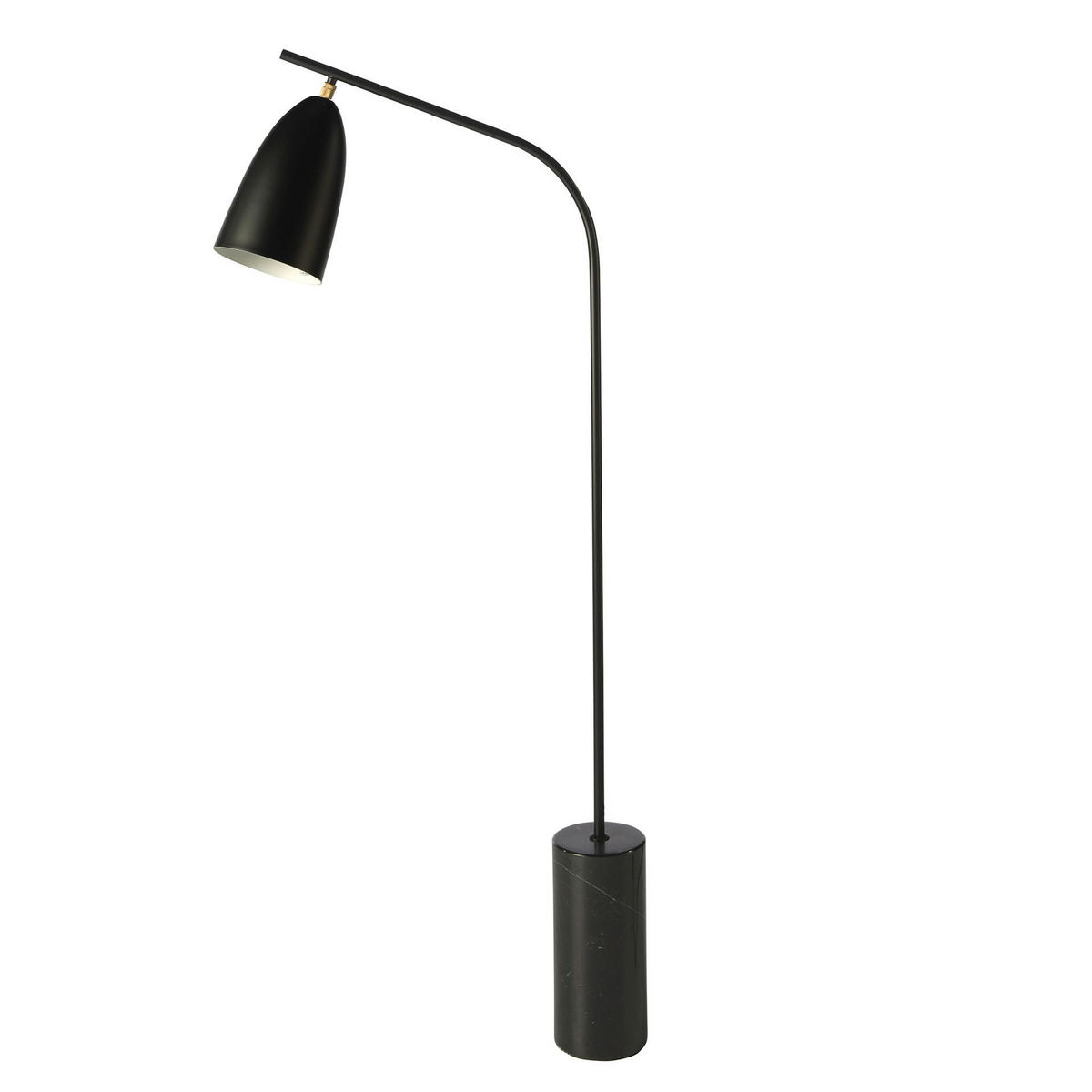 STELEUCHTE Stehleuchte aus schwarzem Marmor und schwarzem Stahl 62/15/147 cm - Schwarz, Metall (15/62/147cm) - ANGEL CERDA