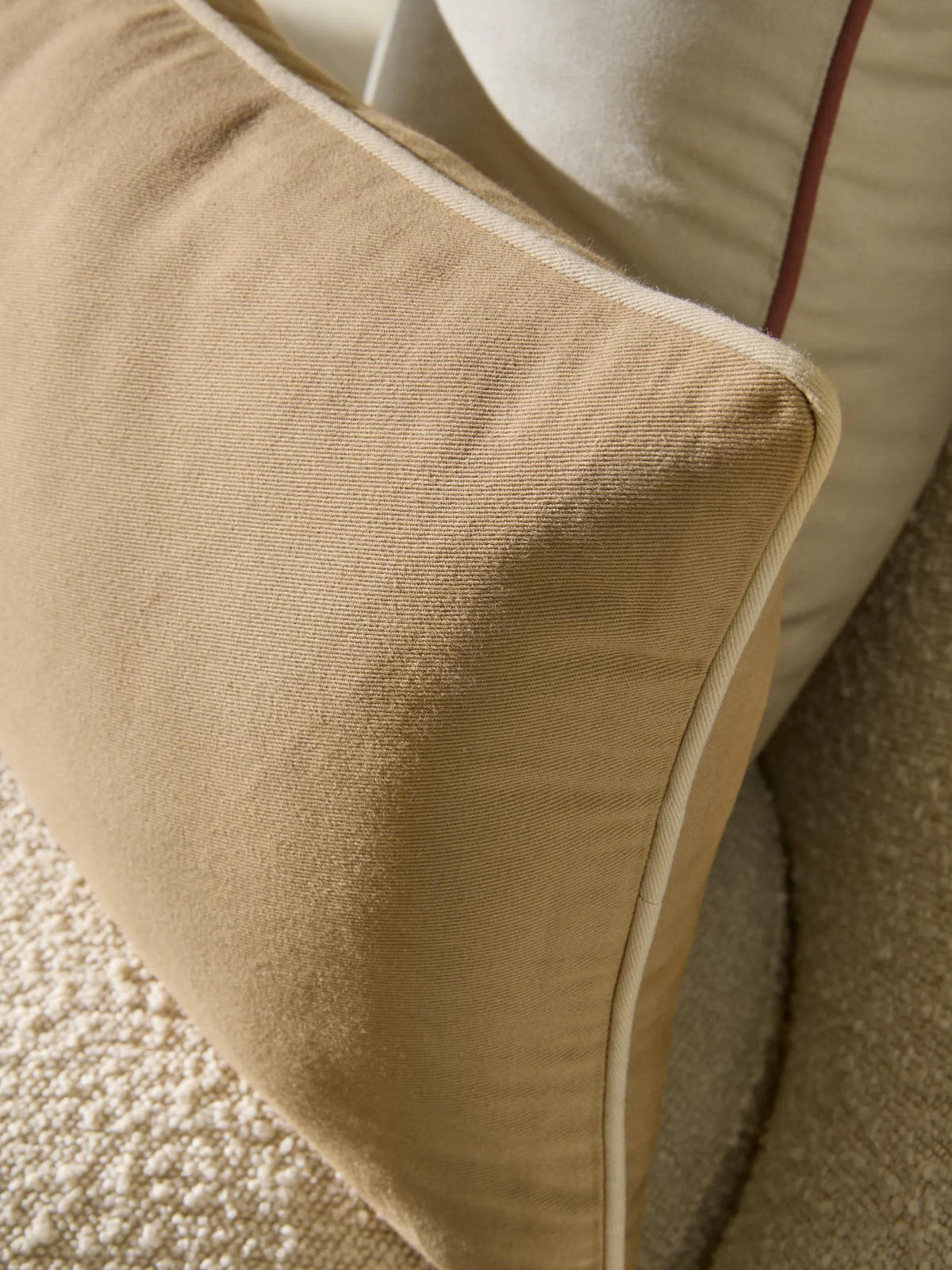 KISSEN Ines Beige/Cream 30/50 cm - Beige/Creme, Textil (50/30/15cm) - benuta