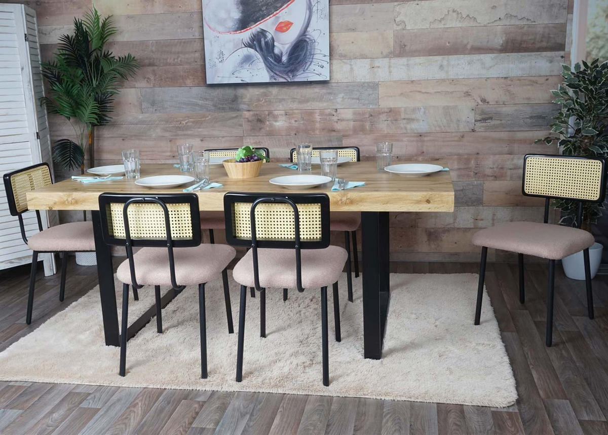 ESSZIMMERSTUHL Altrosa - Altrosa/Rosa, Textil (45/80/52cm) - MCW