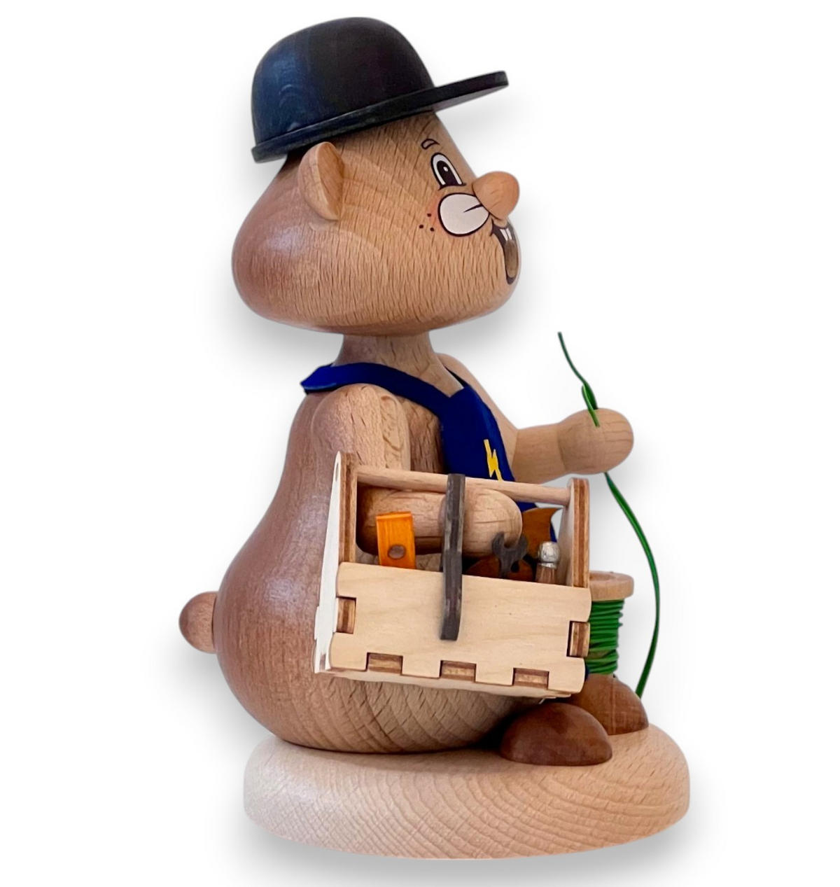 RAUCHFIGUR Hamster Elektriker 13 cm - Multicolor, Holz (8/13/0.1cm)