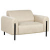 SESSEL Beige Askim - Beige/Schwarz, Textil (123/79/95cm) - Beliani