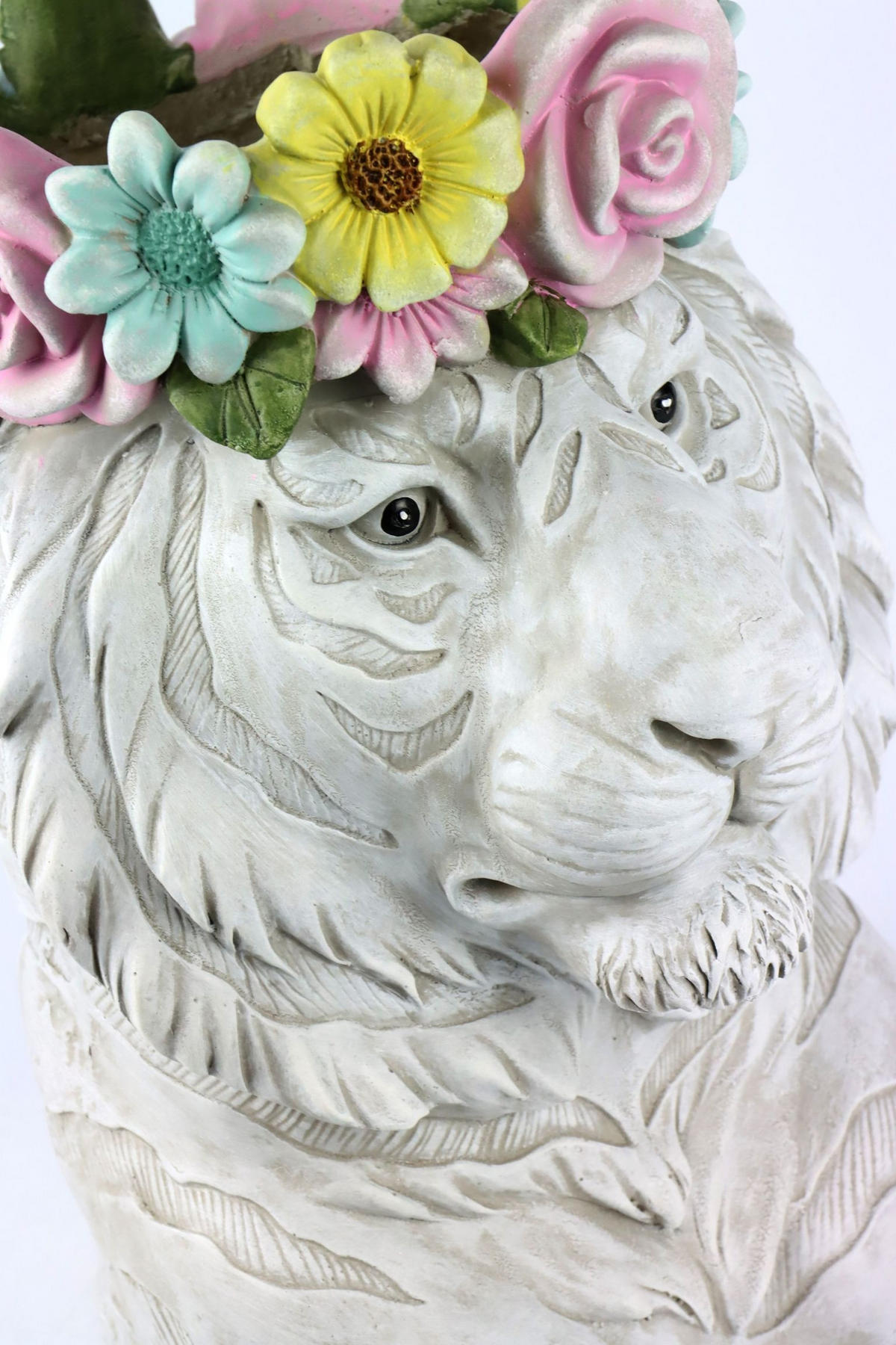 PFLANZTOPF Hippie Tiger - Weiß, Kunststoff (30/39/25cm) - FURNARO