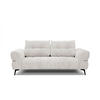 SOFA SALVINI 3-Sitzer, weiß - Schwarz/Weiß, Holzwerkstoff/Textil (176/88/99cm) - Courtois Laville