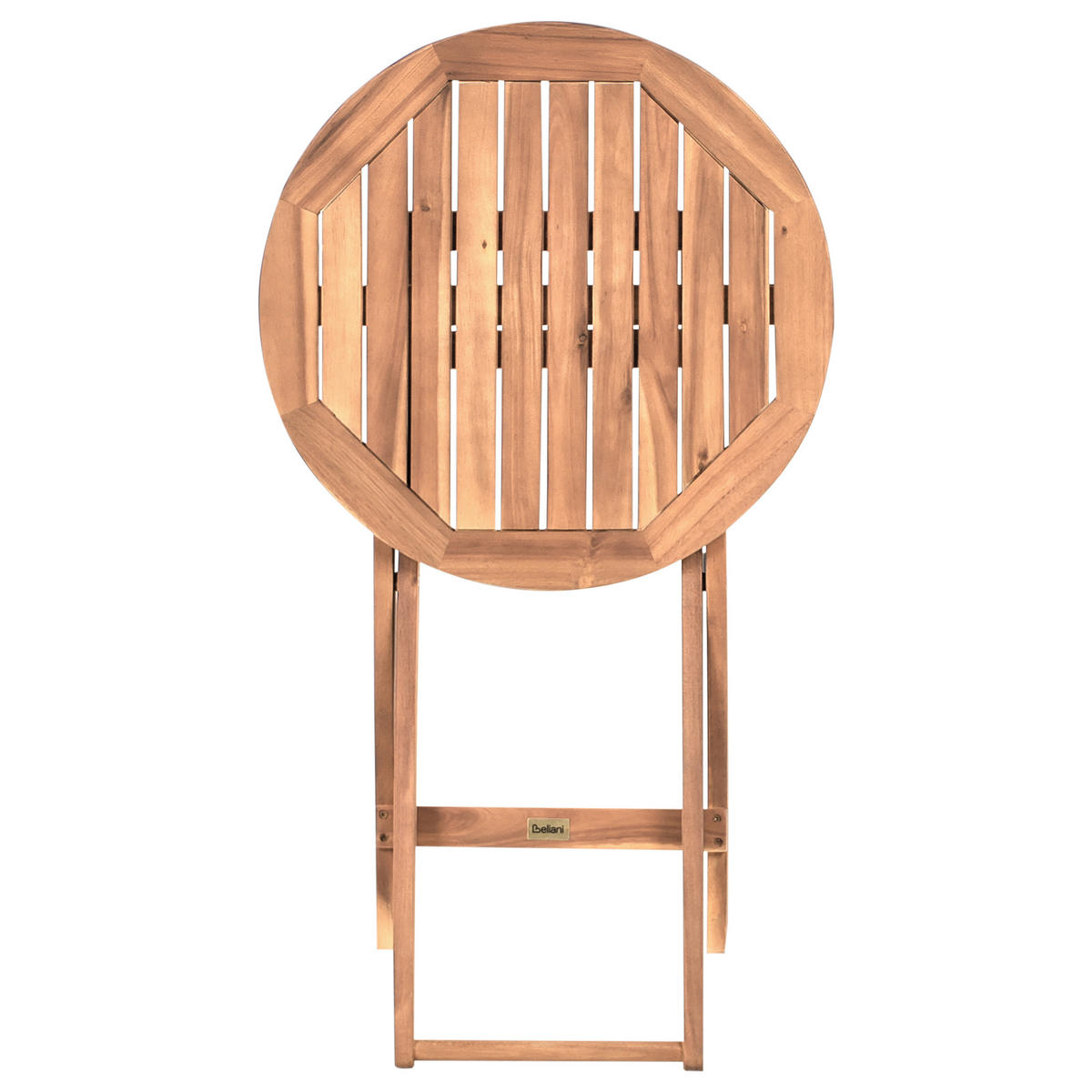 BISTRO-SET klappbar Akazienholz Braun Sacile - Braun, Holz - Beliani