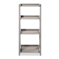 BLUMENTREPPE GESA mit 4 Ablagen 40*48*105 - Grau, Holz (40/105/48cm)