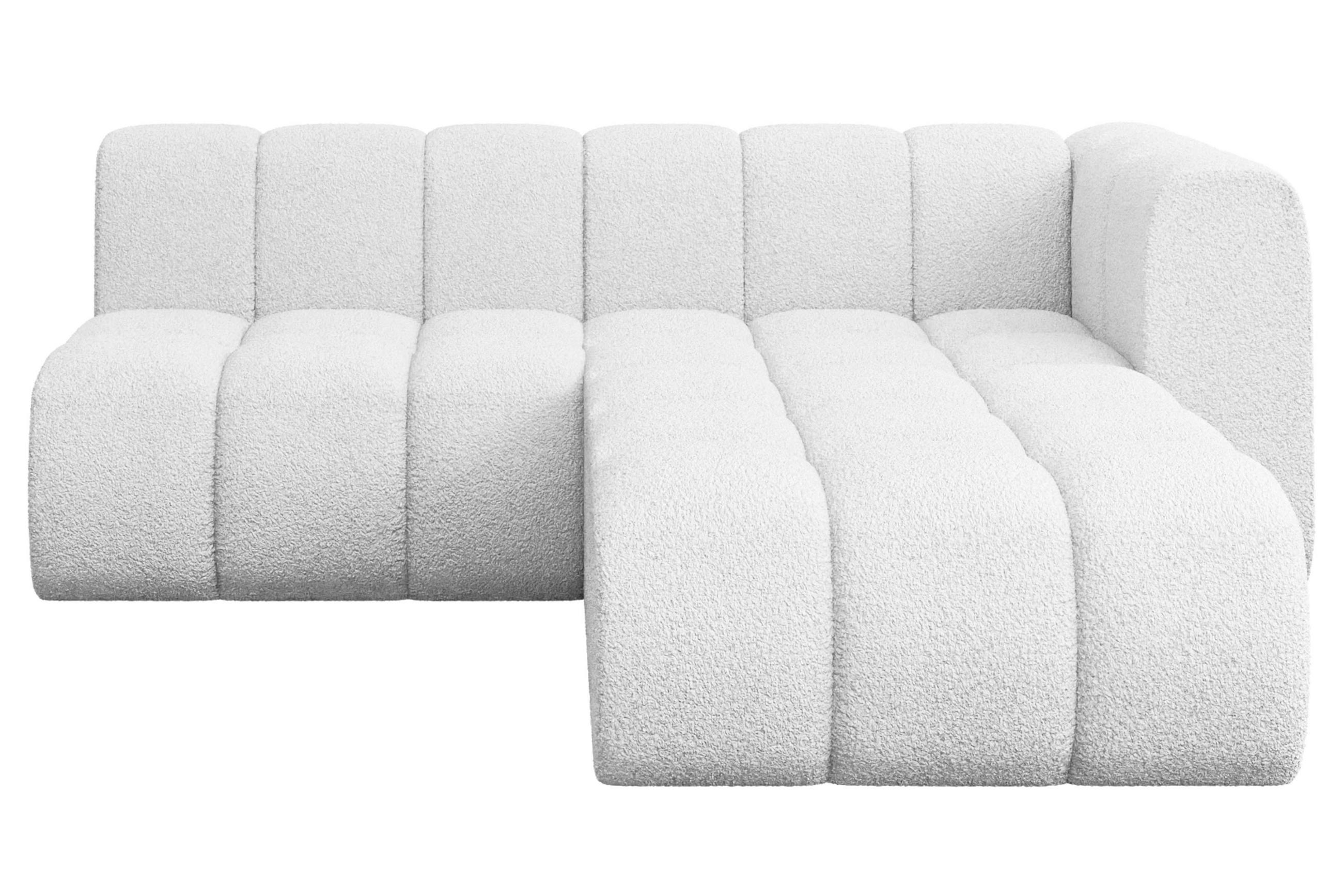 ECKSOFA modulares Sofa Darnel-L1 - 205x177x70 cm Weiß - Weiß, Holzwerkstoff/Textil (205/177cm) - ALTDECOR