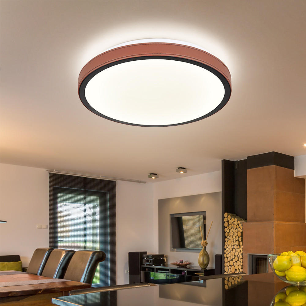 LED DECKENLEUCHTE Aluminium Braun - Braun, Metall (30/30/8cm)