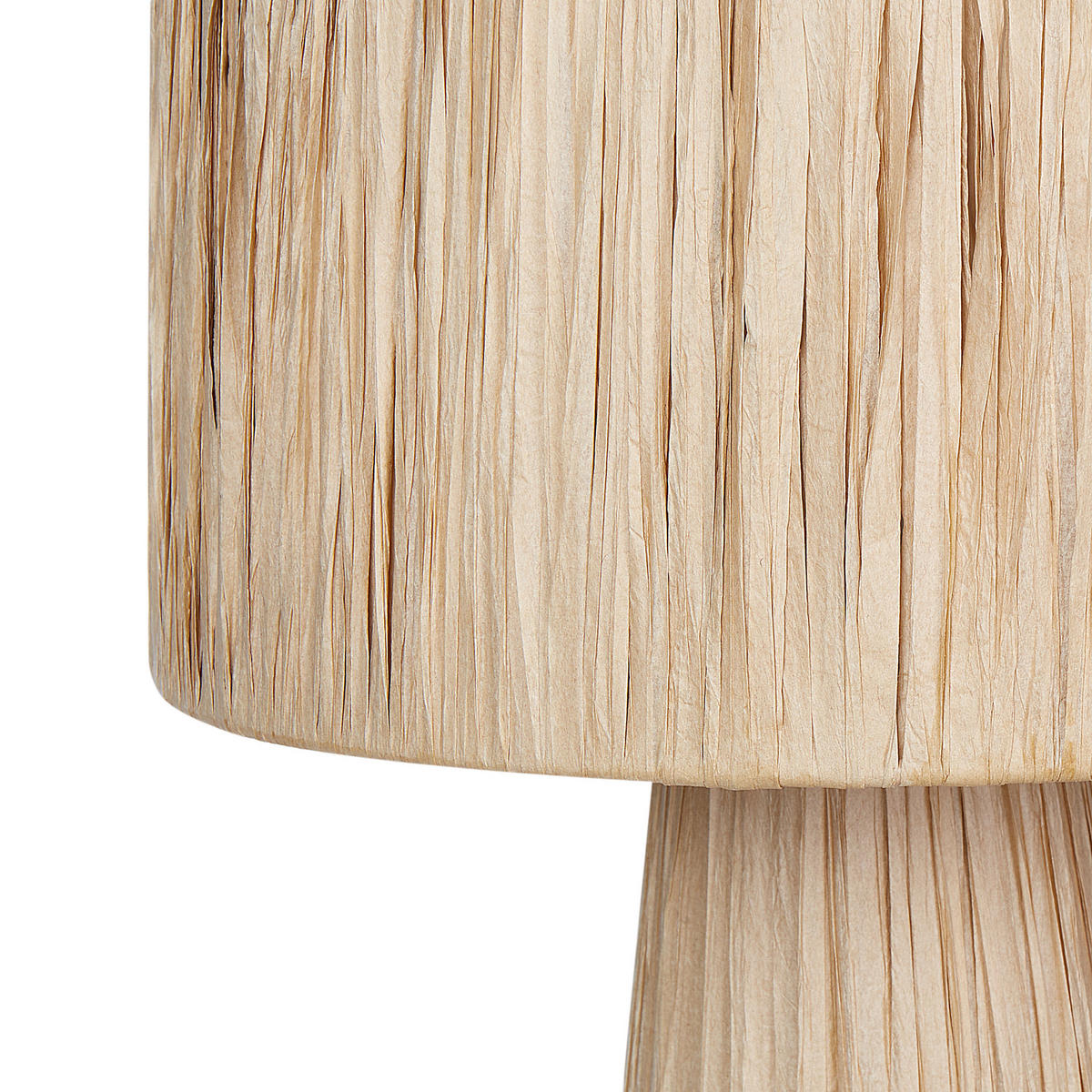 TISCHLEUCHTE Naturfarben Welmel - Naturfarben, Naturmaterialen (25/25/41cm) - Beliani