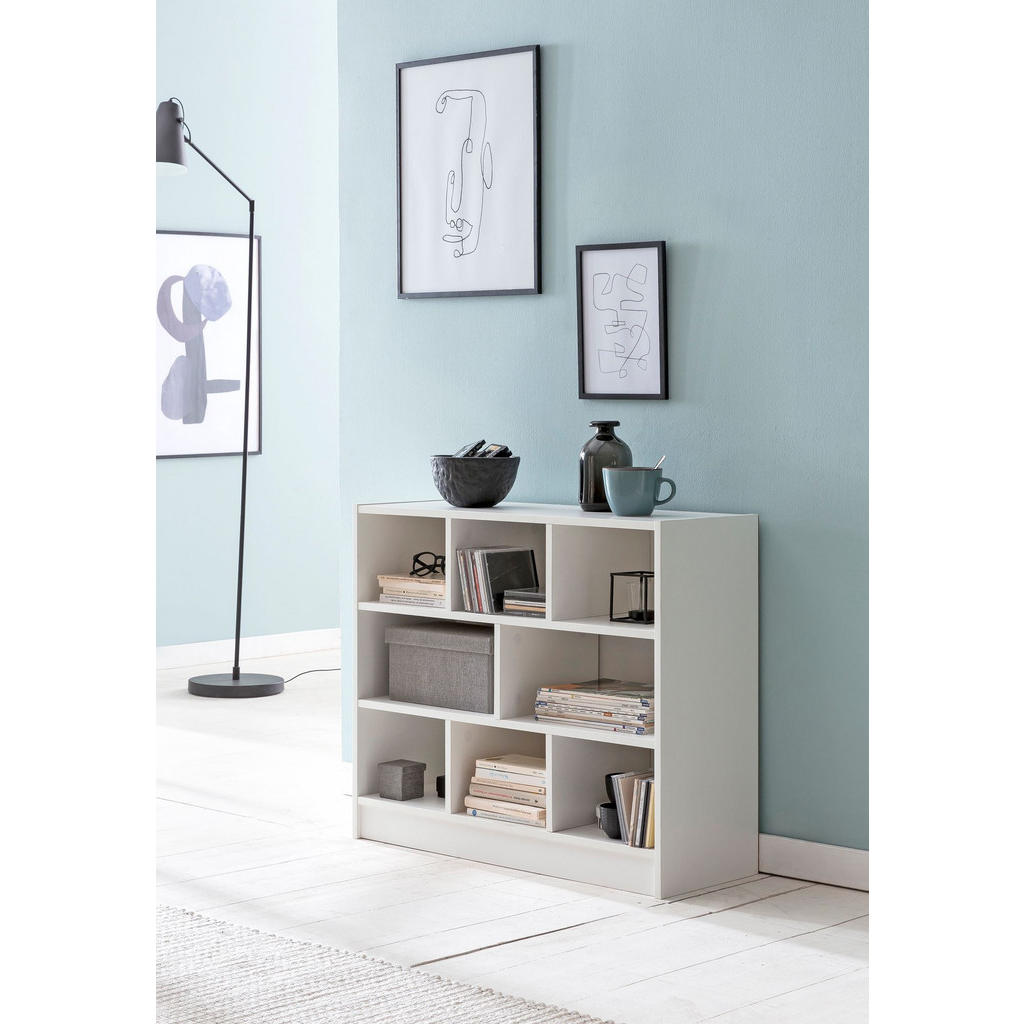 Thumbnail - Kadima Design Bücherregal, Weiß, Holz, Rechteckig, 80x69x30 cm, Wohnzimmer, ,