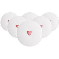 FRÜHSTÜCKSTELLER SENDING LOVE With Love weiß-rot ø 21,2 cm 6er Set - Rot/Weiß, Keramik (21.2cm) - Villeroy & Boch