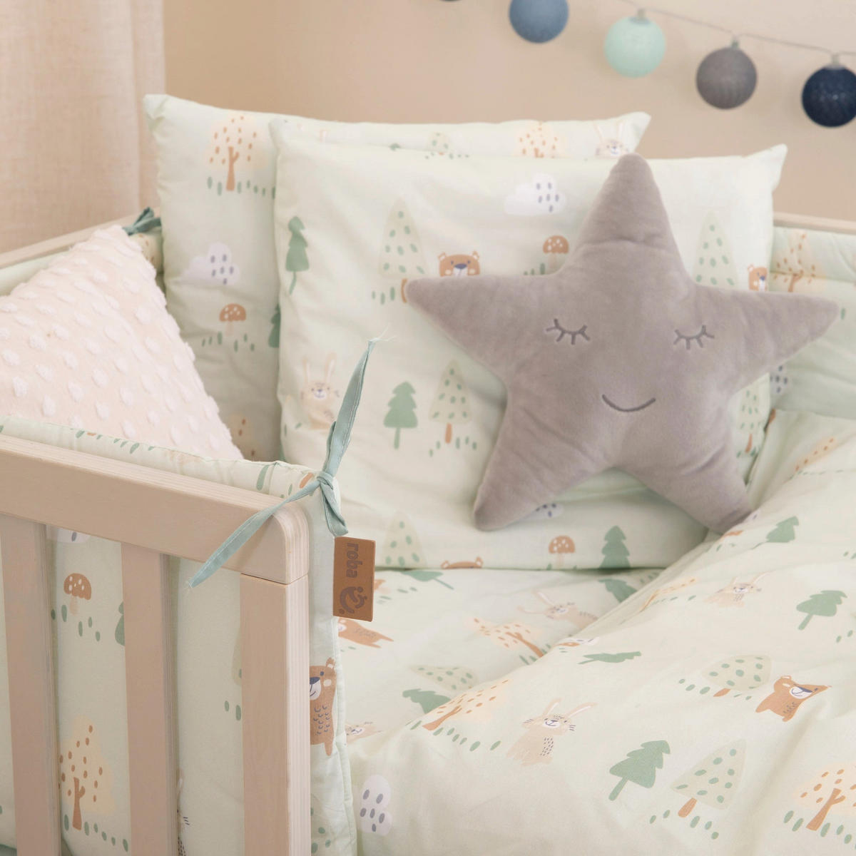 KINDERBETTWÄSCHE - Woodland Buddies - 80 x 80 cm - Grün, Textil (80/80cm) - Roba