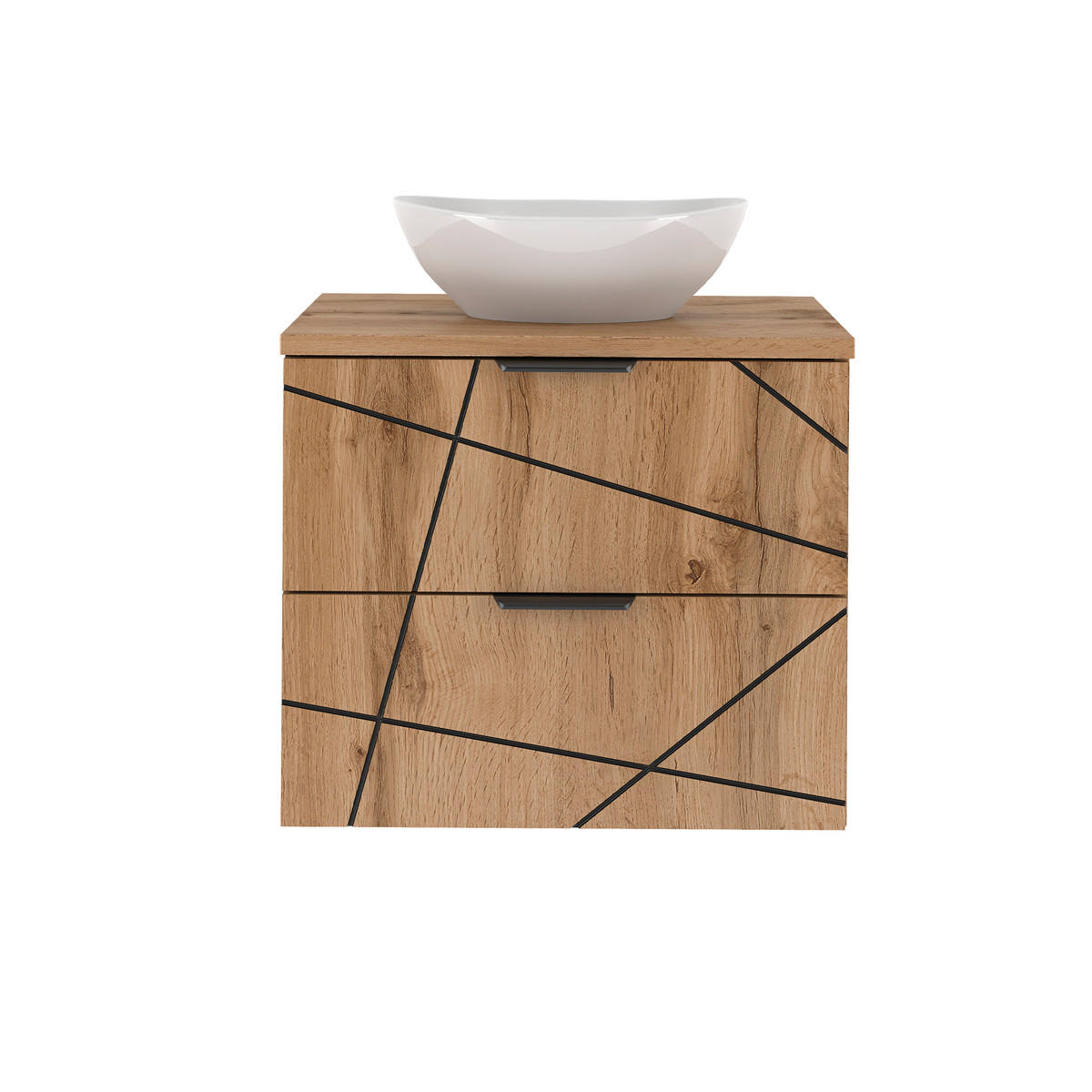 WASCHTISCH 60.6cm Teren Holz - Braun, Holzwerkstoff (60.6/52.2/46.5cm) - Petits-meubles