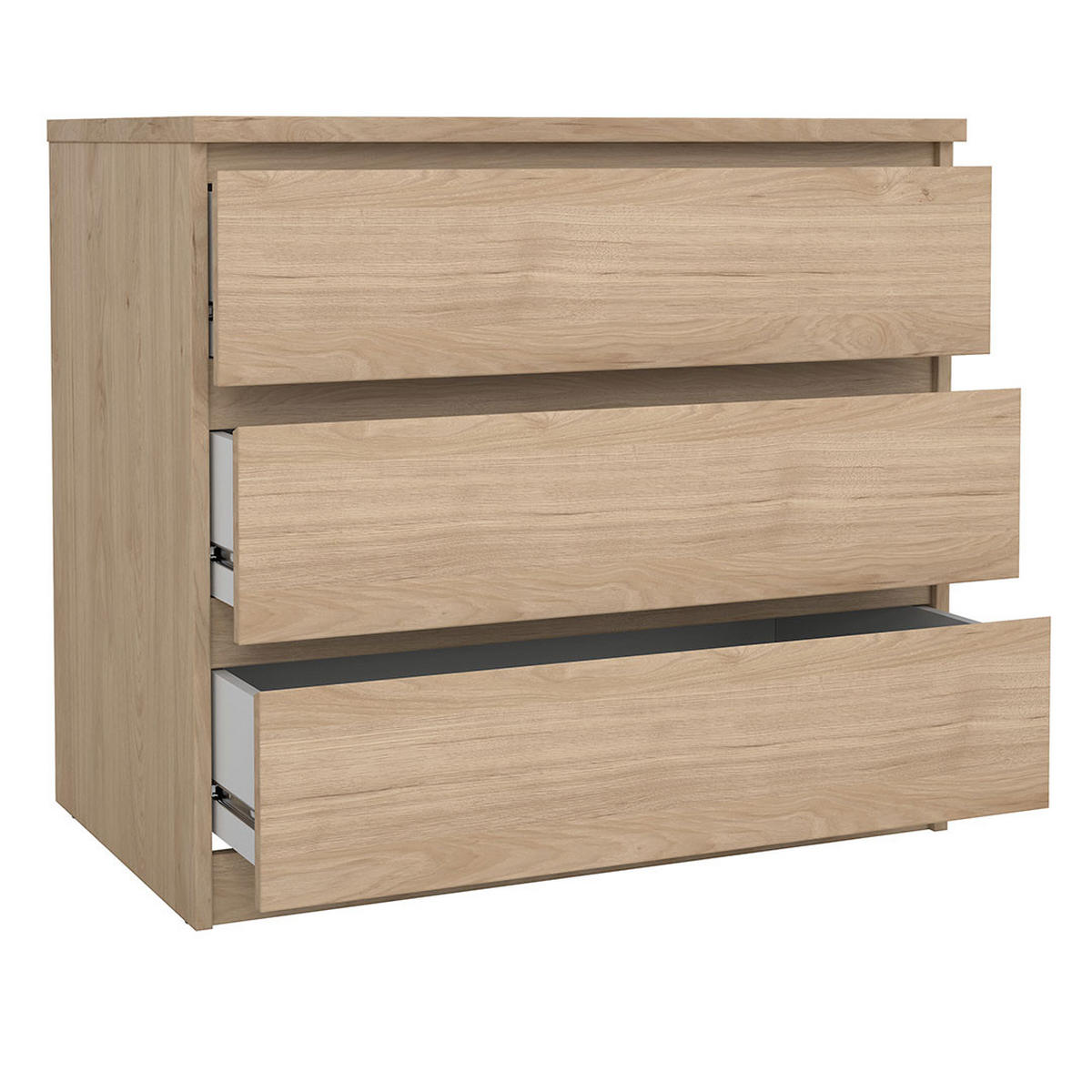 KOMMODE, Naia, Eiche, Holzwerkstoff, 77 x 50 x 68 cm - Eichefarben, Holzwerkstoff (77/68/50cm) - ebuy24
