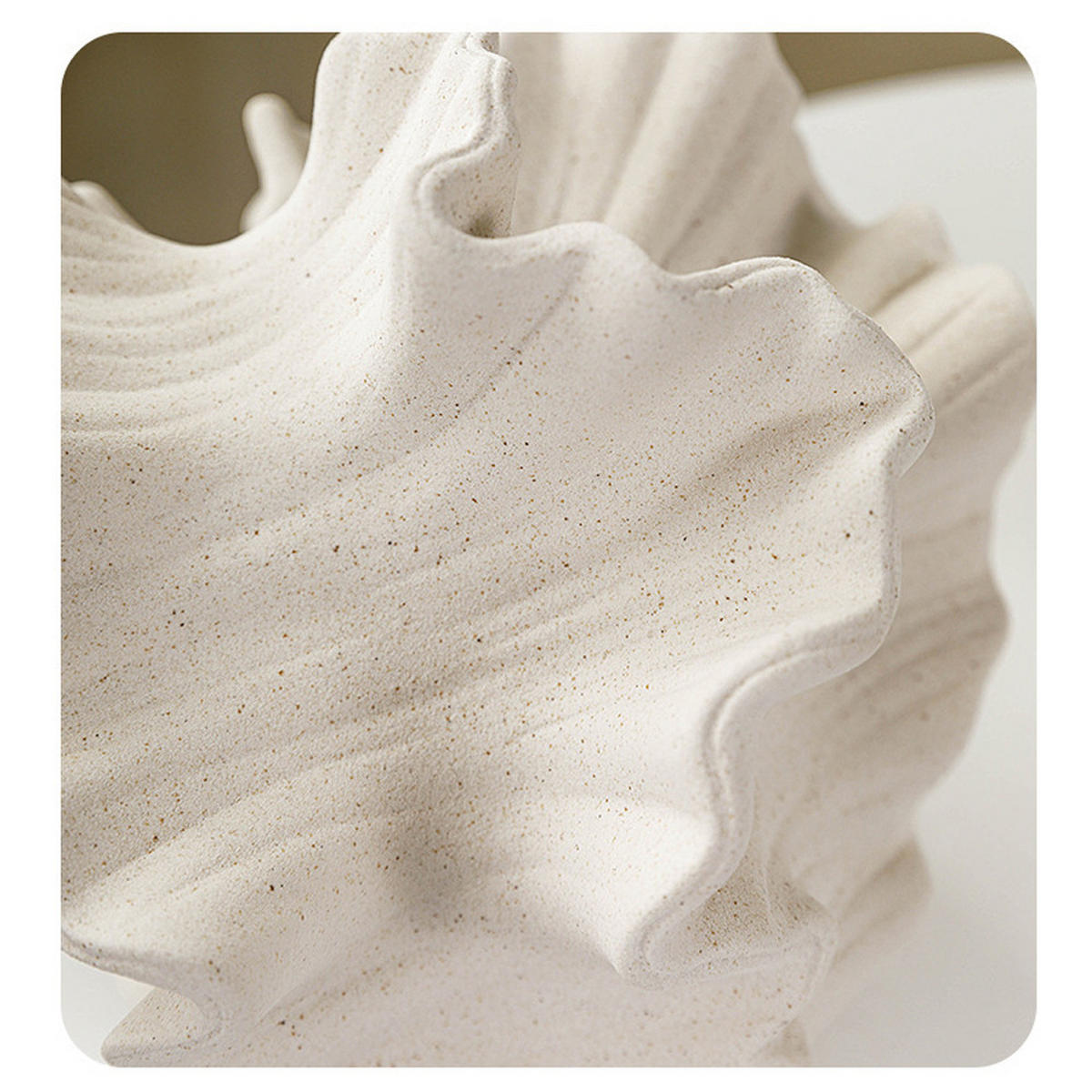 VASE 20 x 20 x 17 cm Keramik - Beige, Keramik (17cm) - LIBRATON