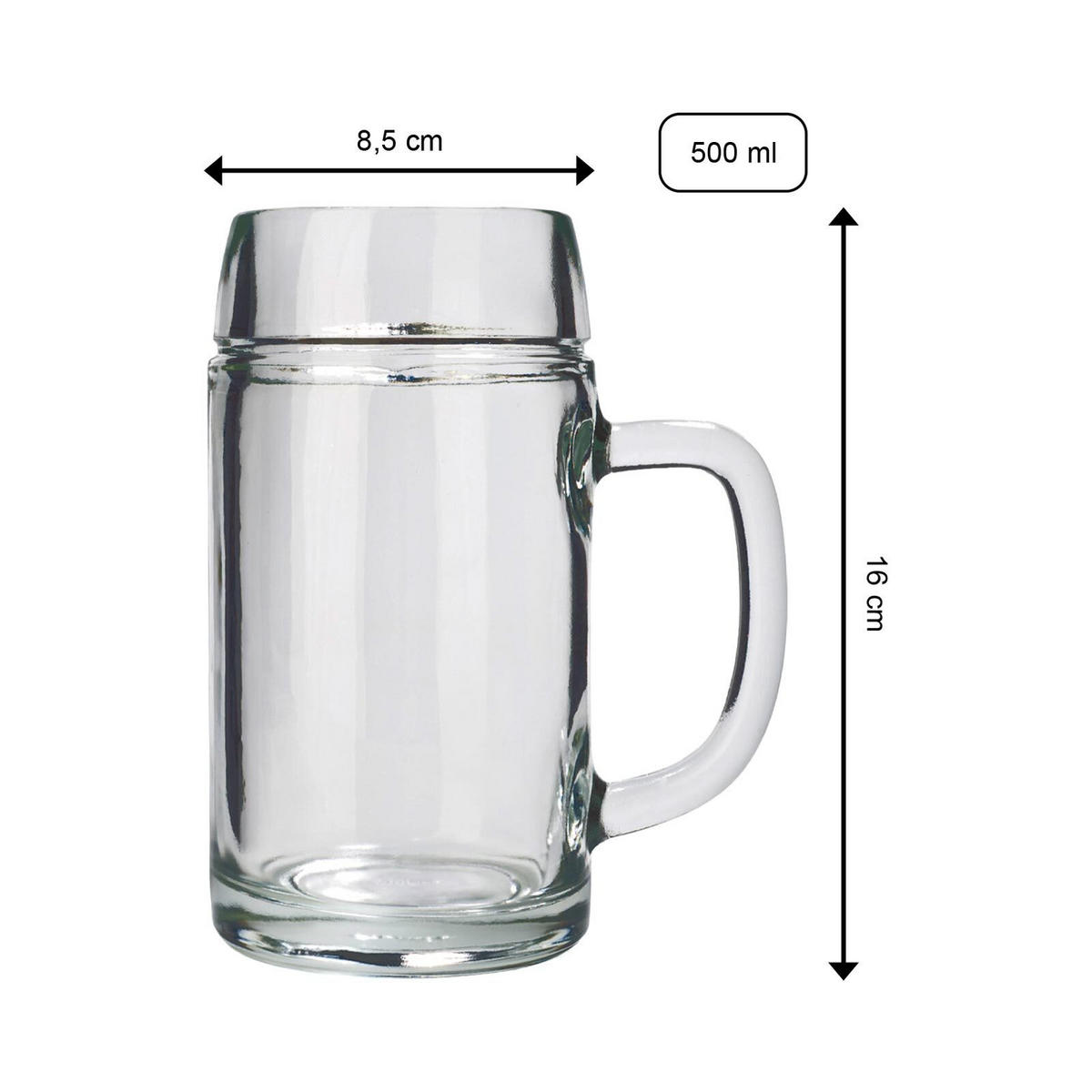 BIERKRÜGE STYRIA transparent 500 ml 6er Set - Transparent, Glas (0.5L) - Stölzle Lausitz