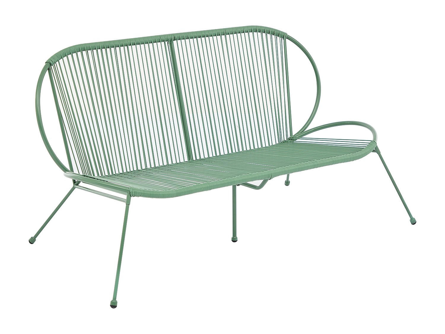 GARTENBANK - 2 Personen - Harz - Khaki - - Schlammfarben, Kunststoff (147/75/77cm) - Vente-Unique