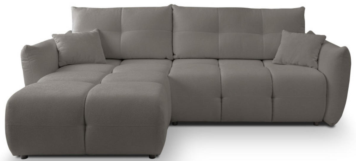 ECKSOFA Grau BOSE Mit Schlaffunktion Links - Grau, Textil (257/177cm) - Sepro Meble