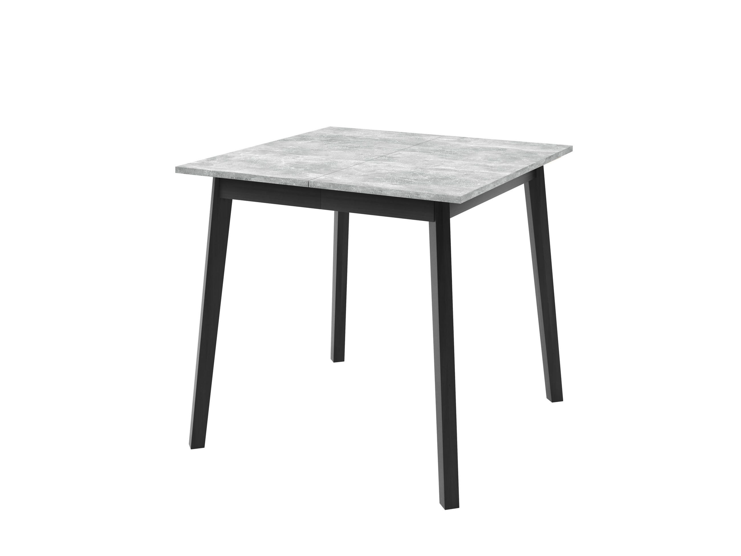 ESSTISCH MARCO S Ausziehbar 85 - 125 / 85 x 77 cm - Schwarz/Grau, Holz (85/85/77cm) - MASSENO