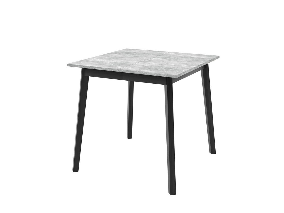 ESSTISCH MARCO S Ausziehbar 85 - 125 / 85 x 77 cm - Schwarz/Grau, Holz (85/85/77cm) - MASSENO