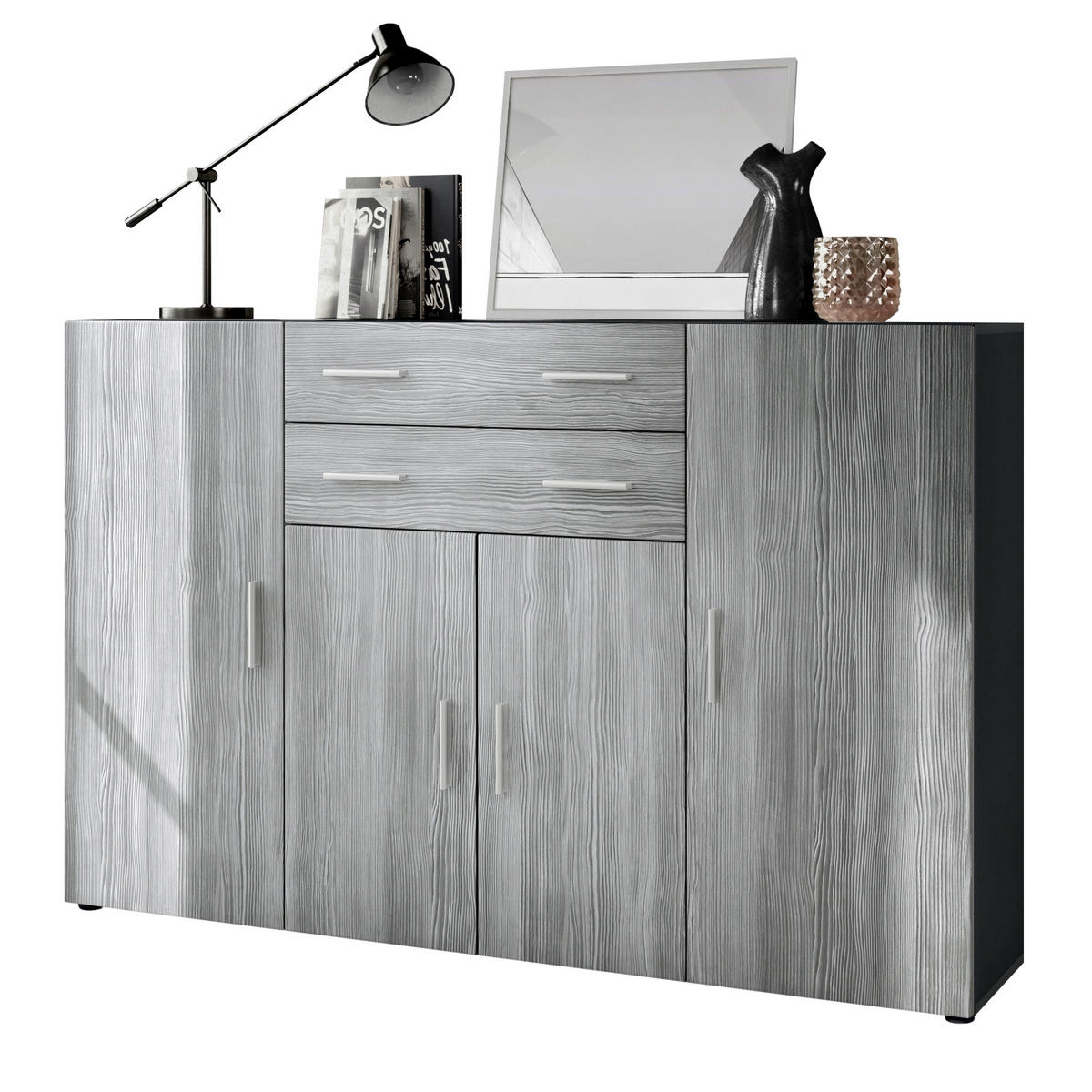HIGHBOARD Aron Fronten in Avola-Anthrazit - Anthrazit, Holzwerkstoff (166.5/106.5/35cm) - Vladon