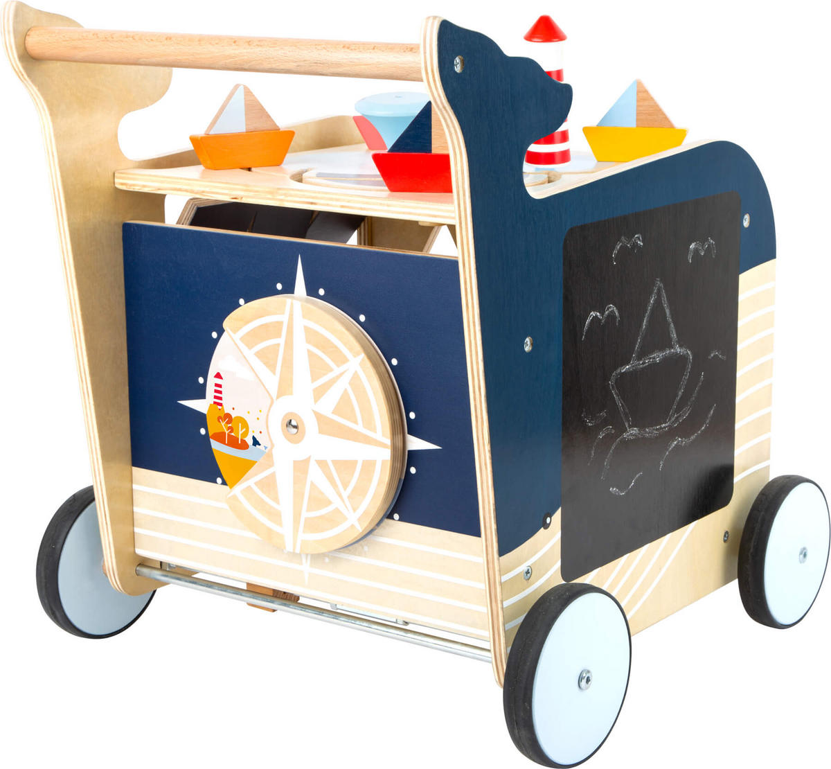 LAUFLERNWAGEN WAL - Naturfarben, Holz (39/42/42cm) - small foot