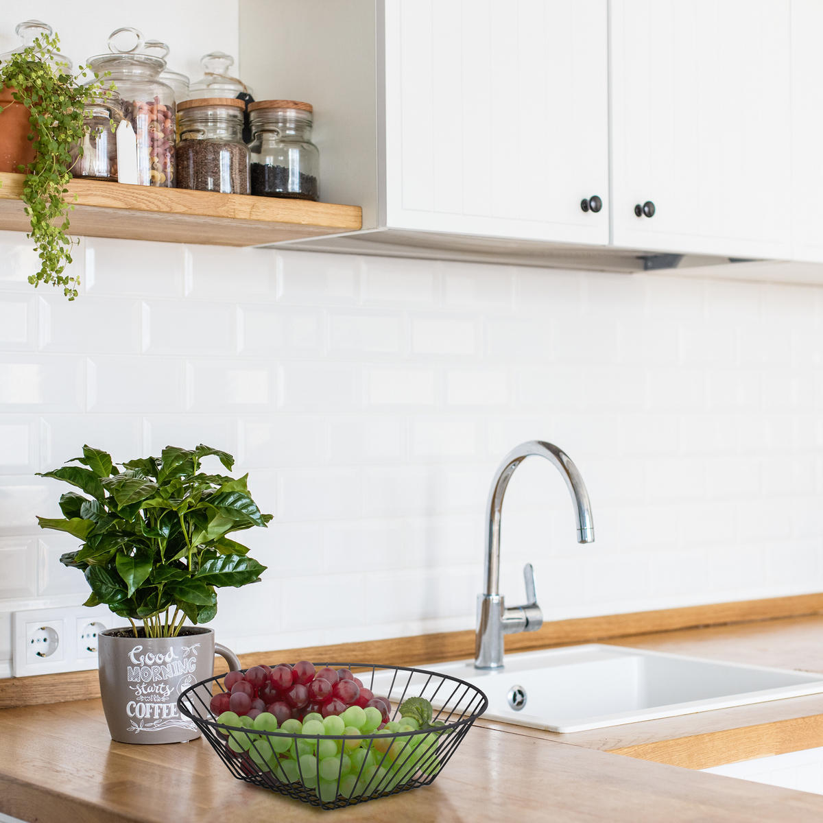 OBSTKORB - Schwarz, Metall (28/73cm) - Relaxdays