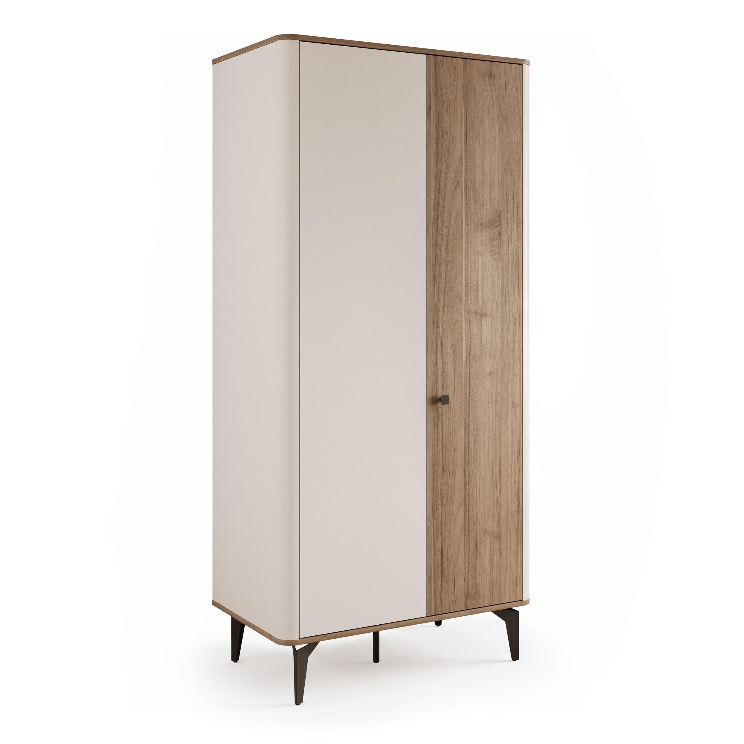 KLEIDERSCHRANK BELLAGIO mit Regalböden - Braun, Holzwerkstoff (88.1/190/52.2cm) - Idohome
