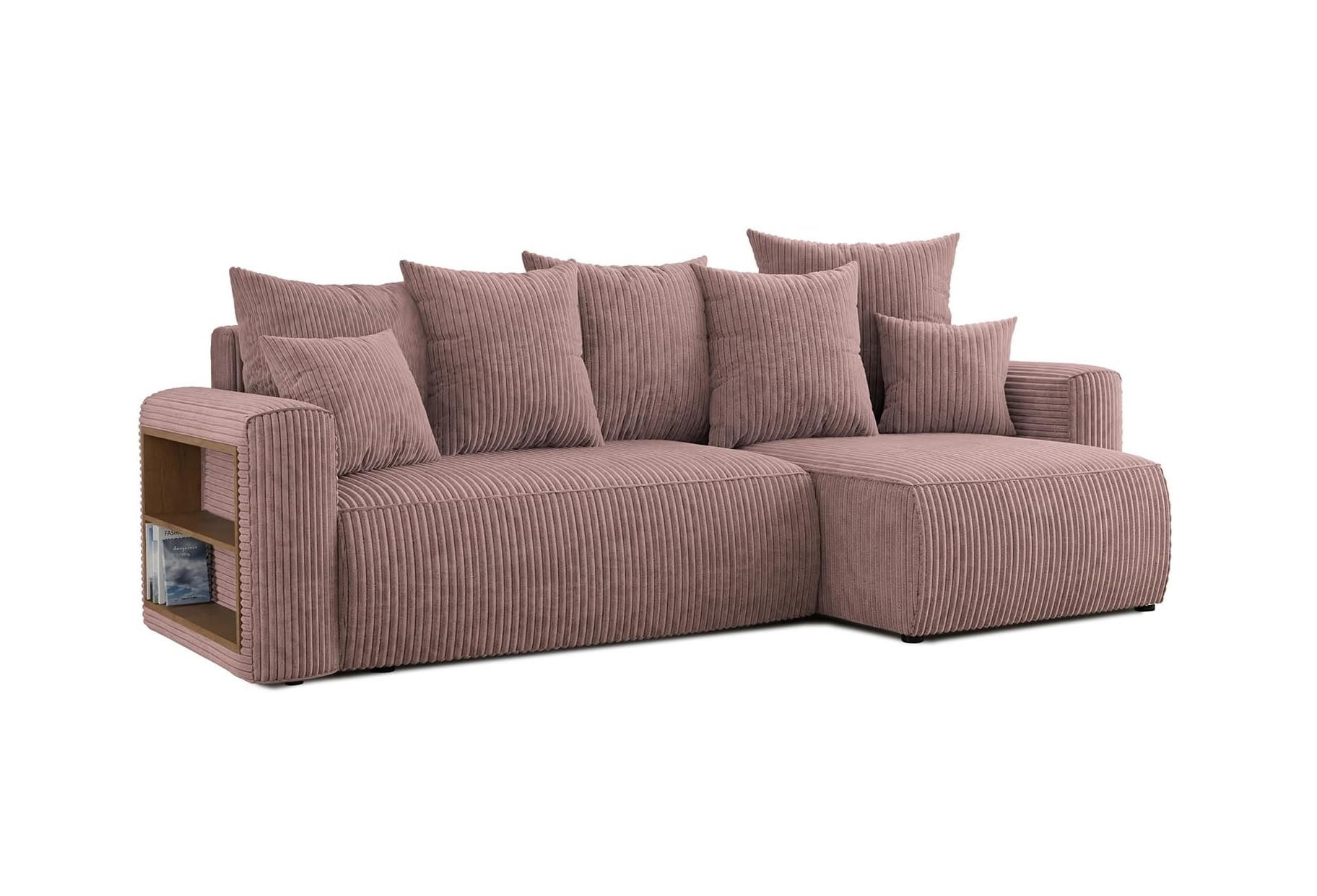 ECKSOFA SOLARIS L - Blau/Pink, Holzwerkstoff (238/142cm) - Meblini