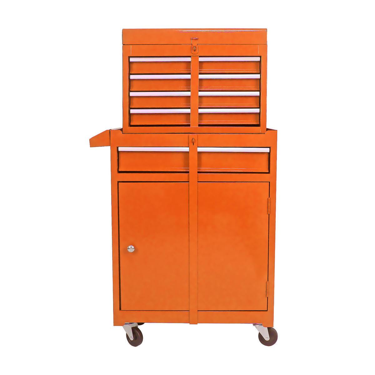 KOMBINATIONSKOFFER – mit 5 Schubladen (orange) - Orange, Metall (28/102/58.5cm) - DCA