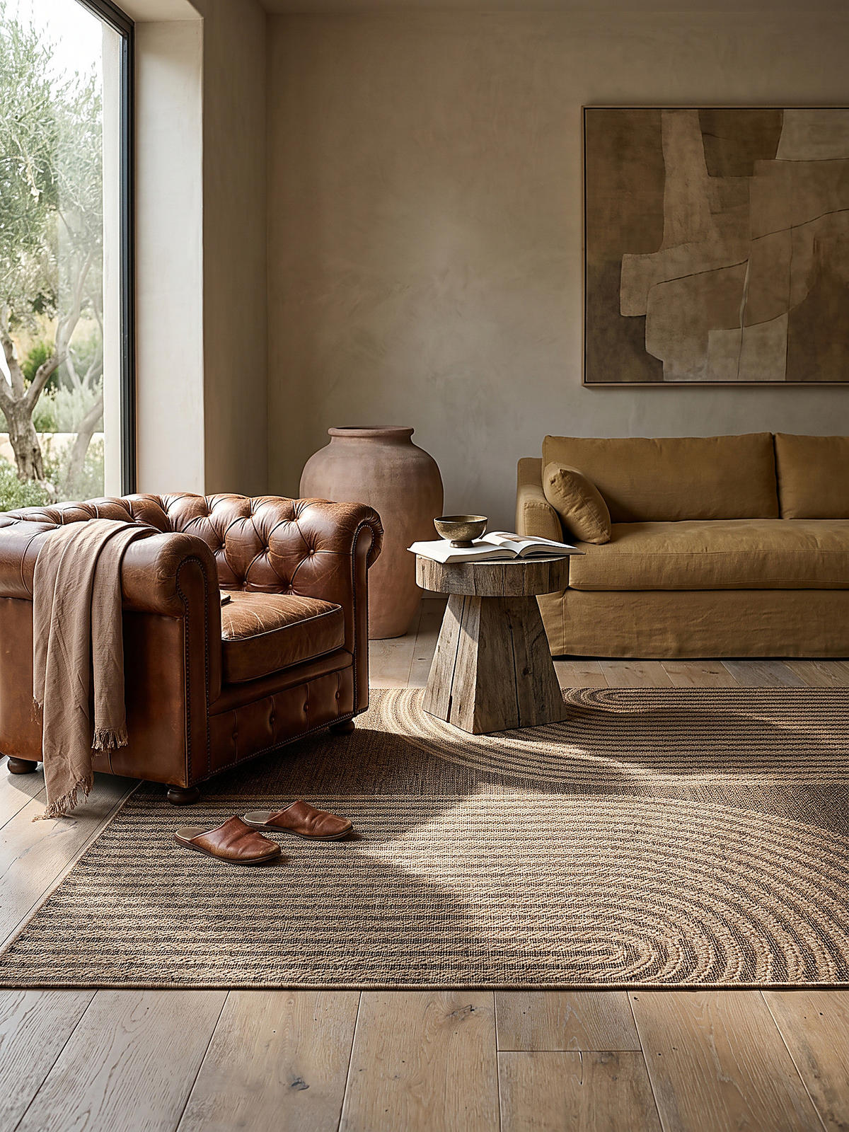 FLACHWEBTEPPICH Geometrisch CORDEV Polypropylen Natur 160 x 230 cm - Beige, Textil (160/230cm) - KADIMA DESIGN
