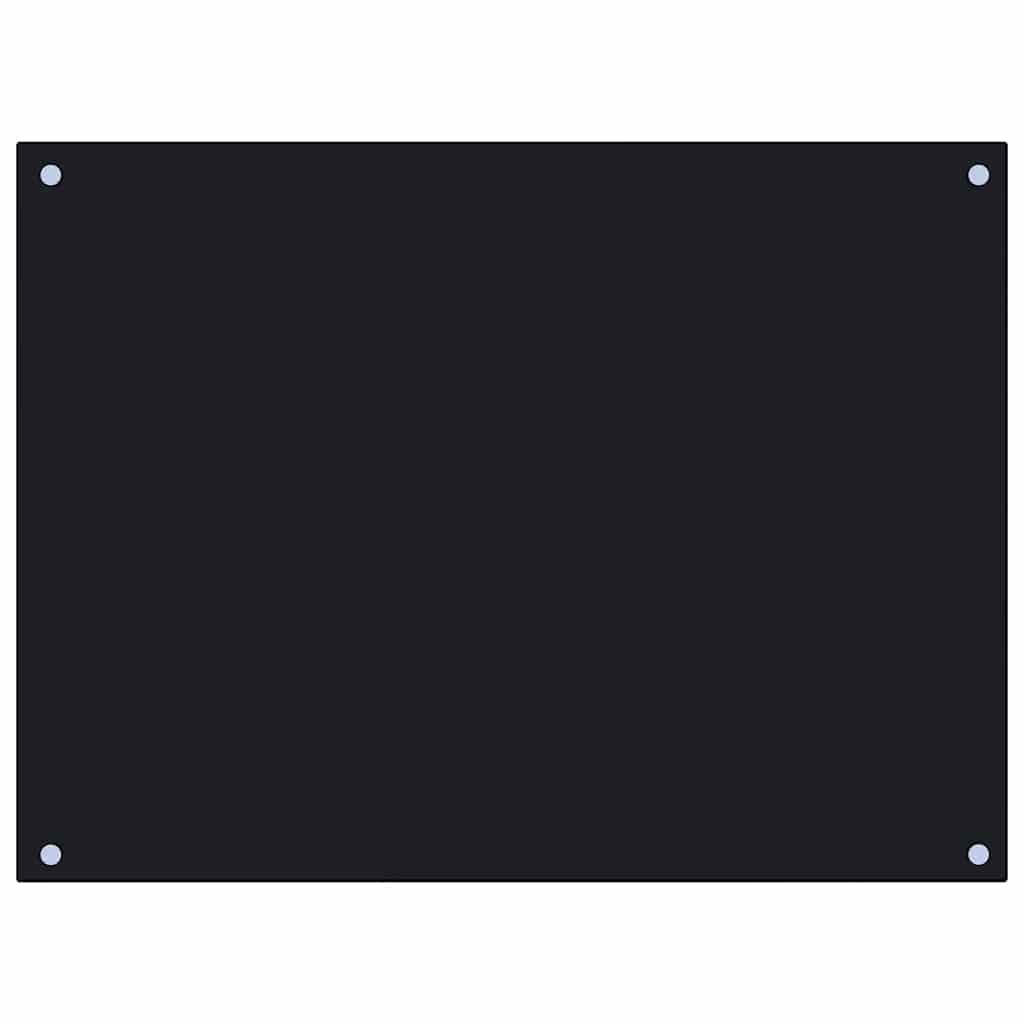 KÜCHENRÜCKWAND Glas 80x60 cm Schwarz Wand-Spritzschutz - Schwarz, Glas (80/60/0.6cm) - DELUKE