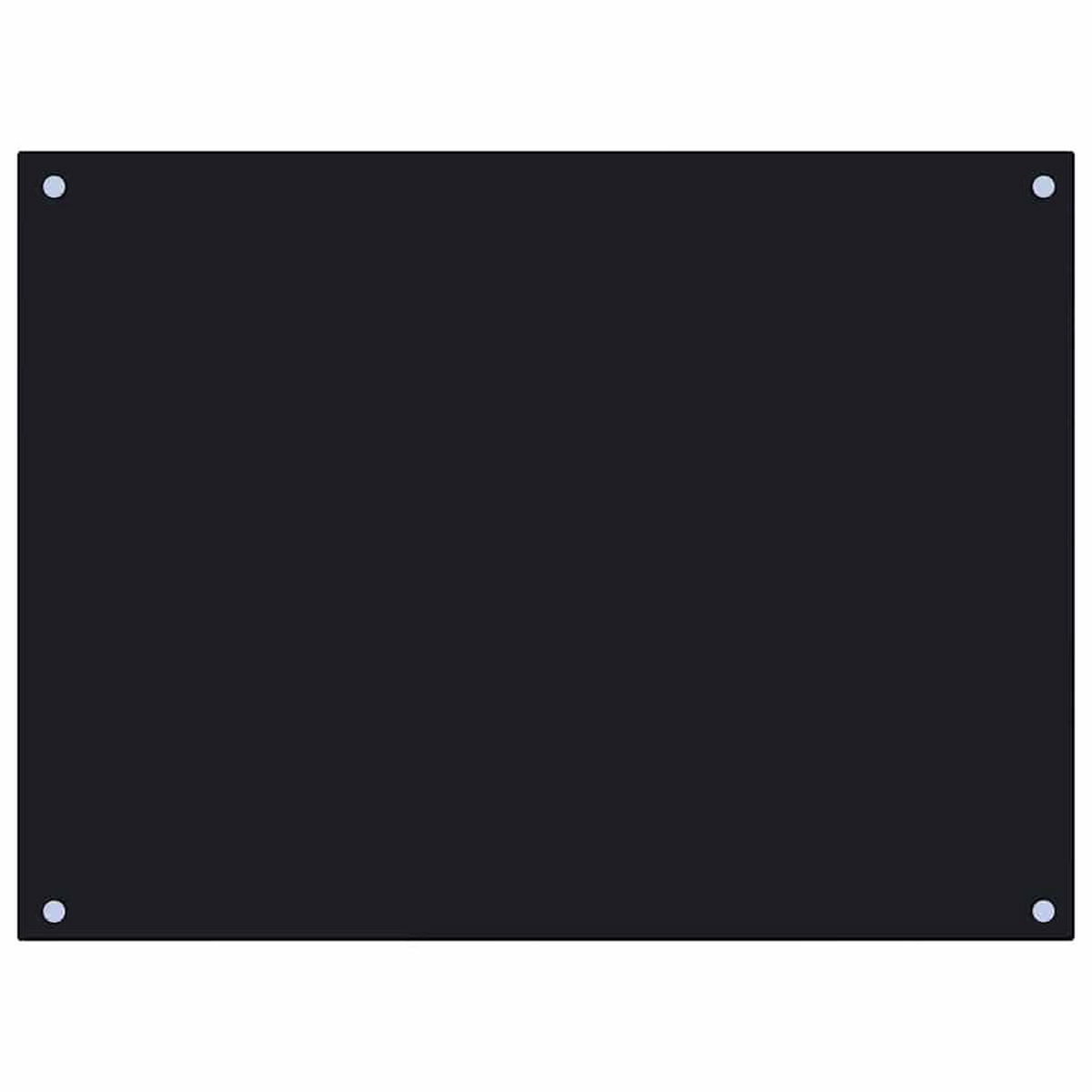 KÜCHENRÜCKWAND Glas 80x60 cm Schwarz Wand-Spritzschutz - Schwarz, Glas (80/60/0.6cm) - DELUKE