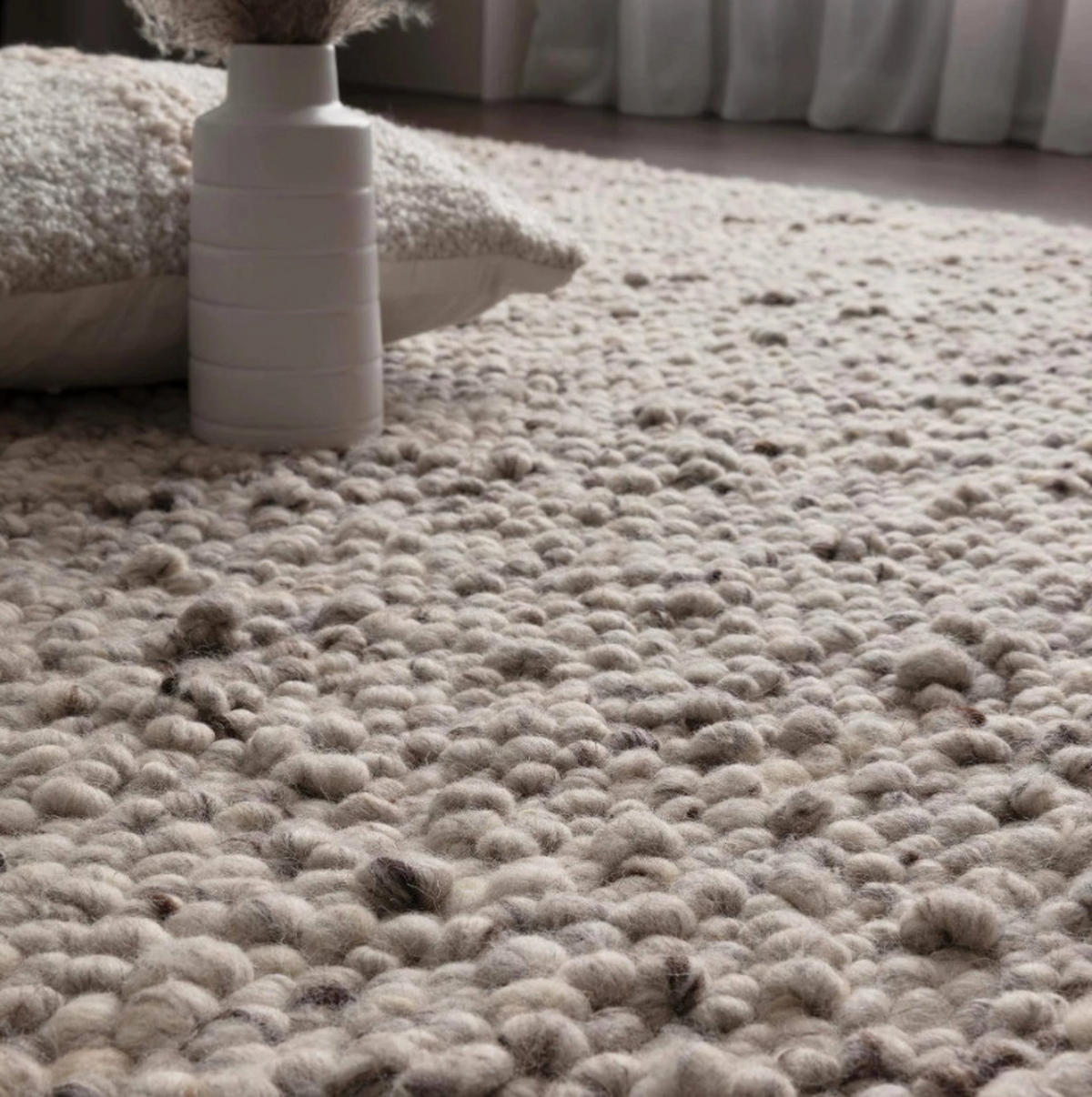 TEPPICH Wohn-/Schlafzimmer DAREL Grau 120x170 cm - Grau, Naturmaterialien (120/170cm) - Novatrend