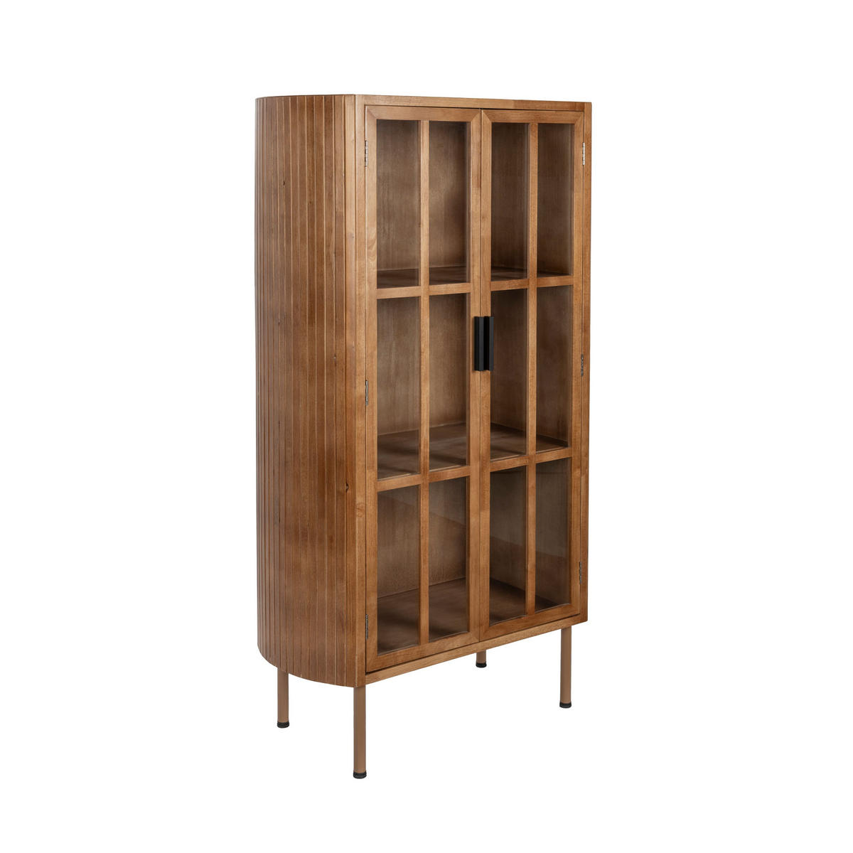 VITRINENSCHRANK Yaz Kast Hoog Hout - Braun, Holz (80/140/38cm) - Housecraft Living