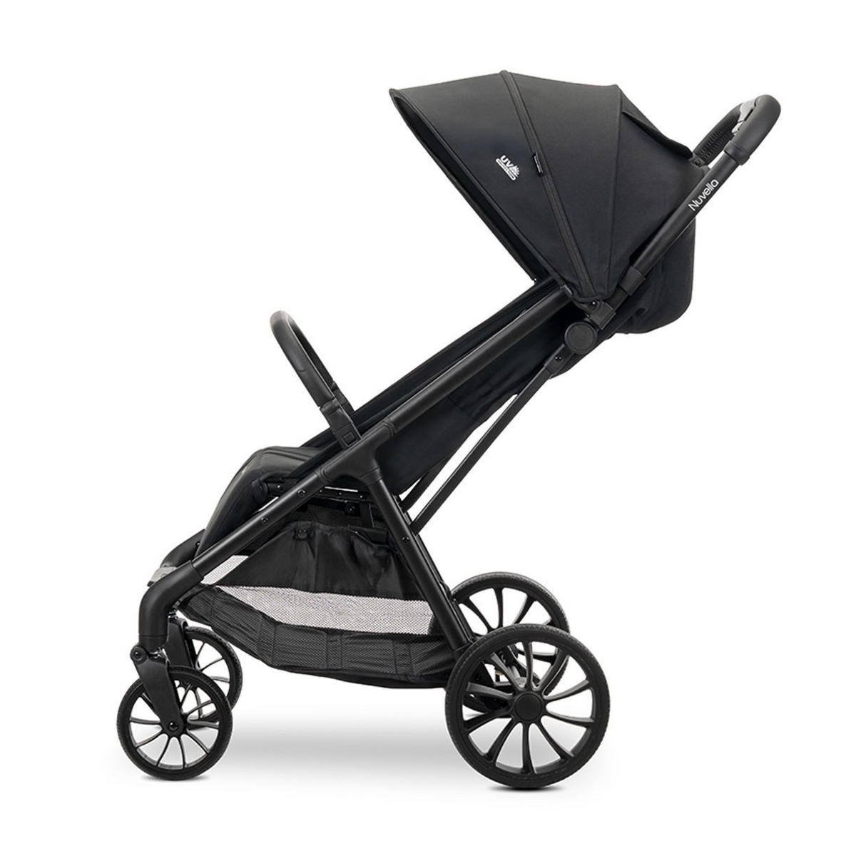 KINDERWAGEN Nuvella schwarz faltbar, verstellbare Rückenlehne, Sonnendach - Schwarz, Metall (102/54/110cm) - Lorelli