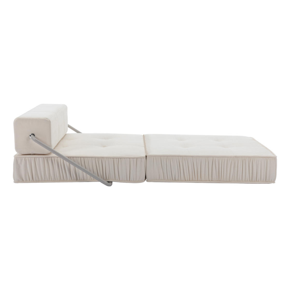 SCHLAFSESSEL DE-34989 2-in-1 mit Bettfunktion Weiß - Weiß, Metall (92/64/92cm) - ComfortXL