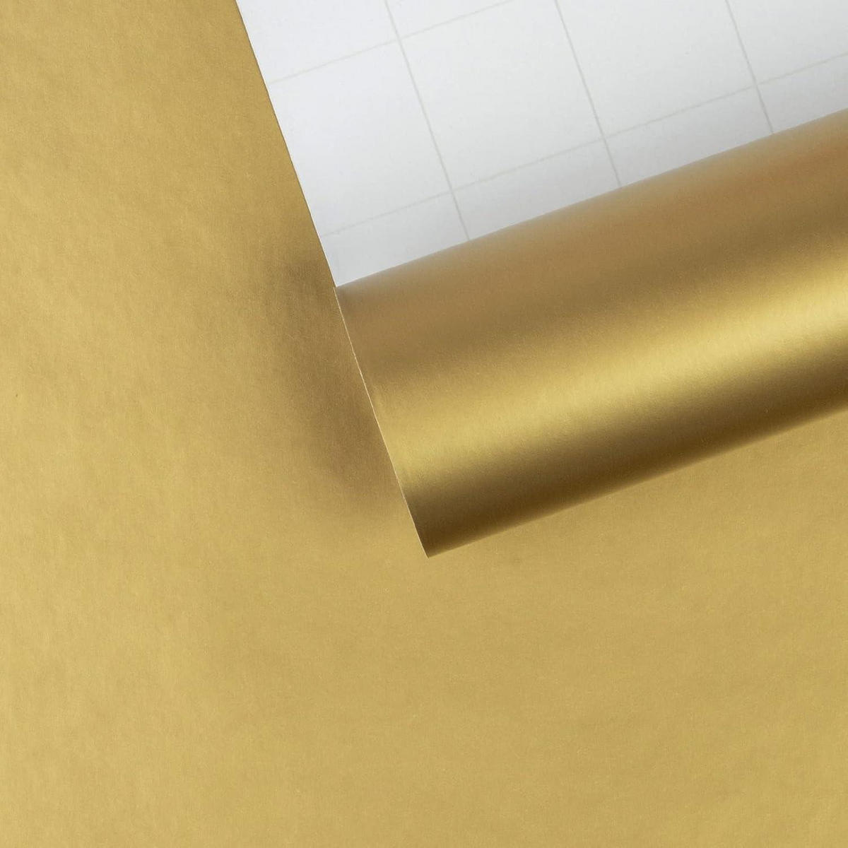 GESCHENKPAPIERROLLE Goldglänzend 44,5 cm x 10 m - Goldfarben, Papier (4/44/4cm)