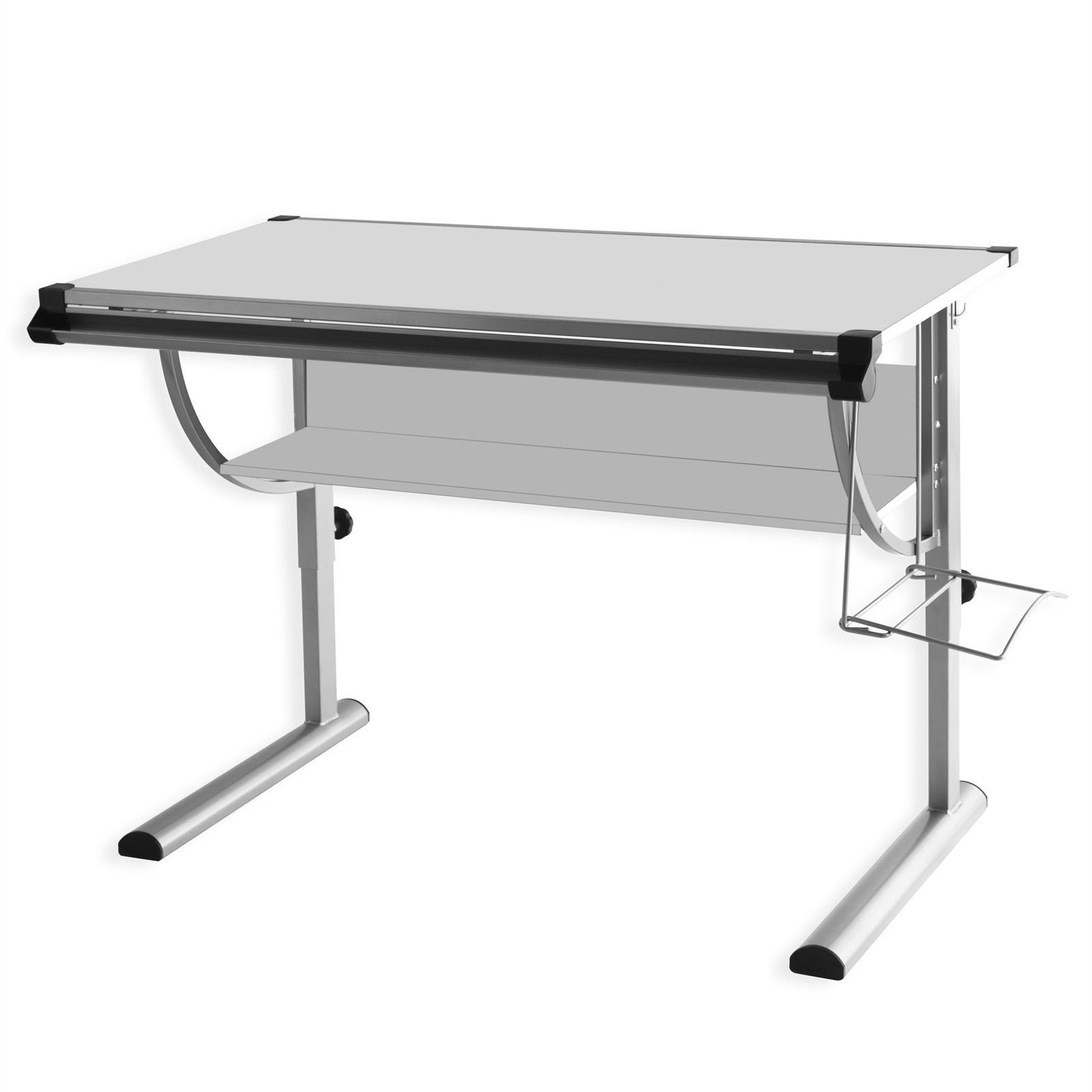 KINDERSCHREIBTISCH CINDY - Alufarben/Weiß, Holzwerkstoff/Metall (114/90/60cm) - IDIMEX