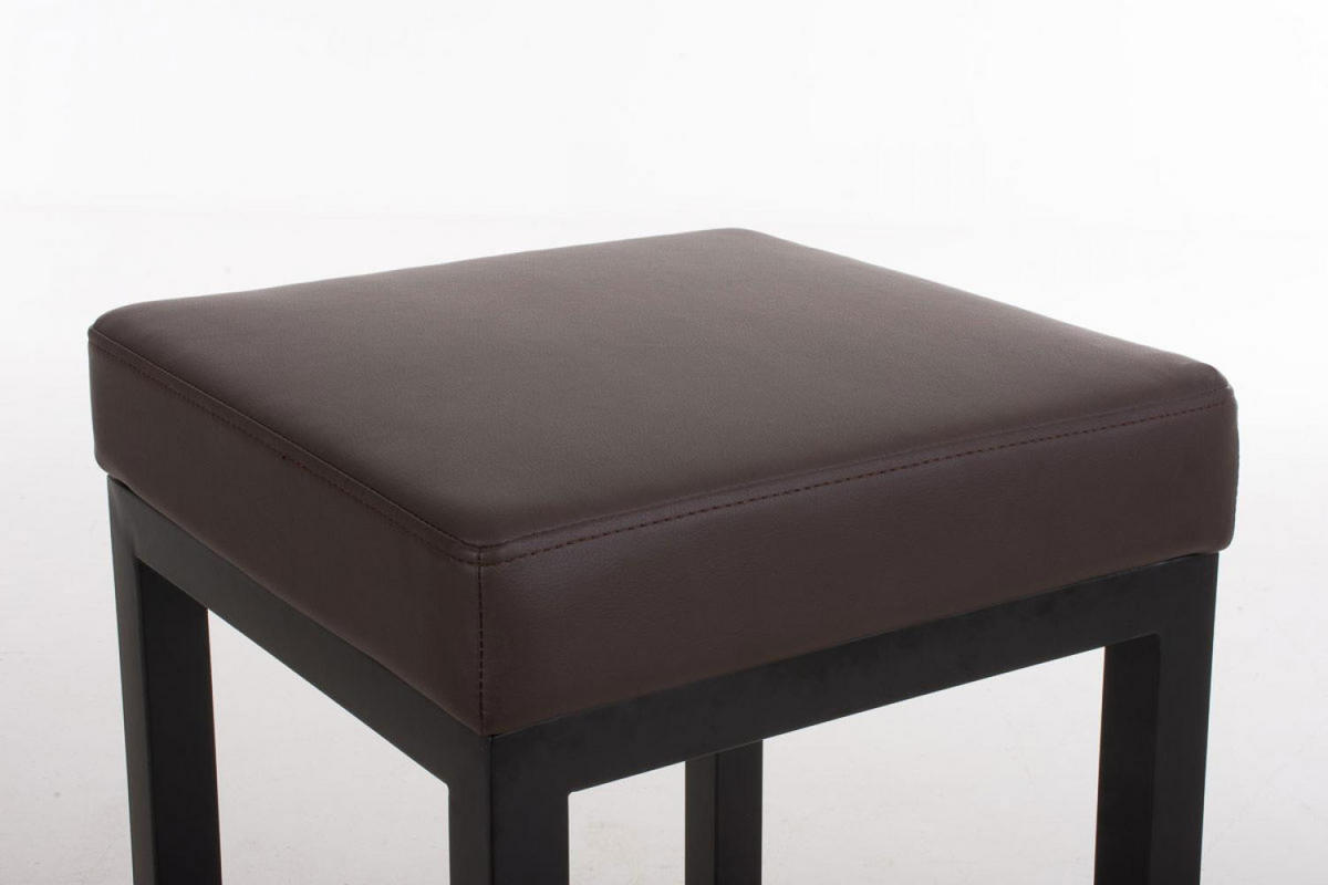 BARHOCKER Lederlook Braun - Schwarz/Braun, Textil/Metall (37/78/37cm) - CLP