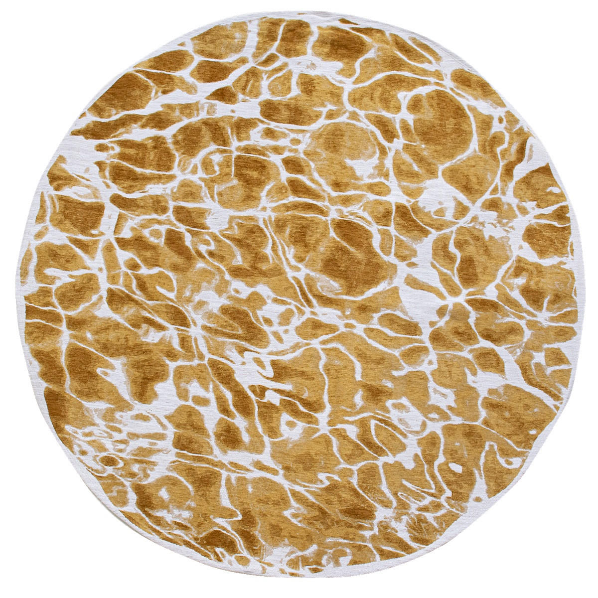 TEPPICH Flachgewebe GOLD WAVES 170 x 240 cm - Gelb, Textil (170/240cm) - Novatrend