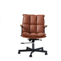 BÜROSTUHL in Braun 46x65x72 cm, höhenverstellbar und um 360° drehbar - Braun, Leder (65/72/46cm) - IVMEU