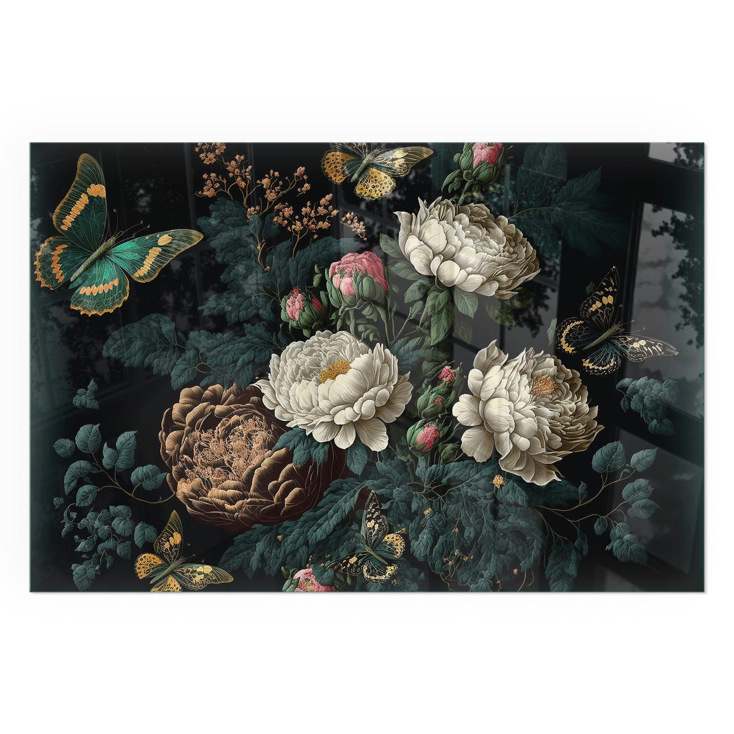 TULUP PODLOŽKA POD KRB 60x40 cm - Květinový vzor s motýly