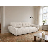 BIGSOFA Vannes Chenille Elfenbein 272/134/68 cm - Creme, Kunststoff/Textil (272/68/134cm) - foamnova