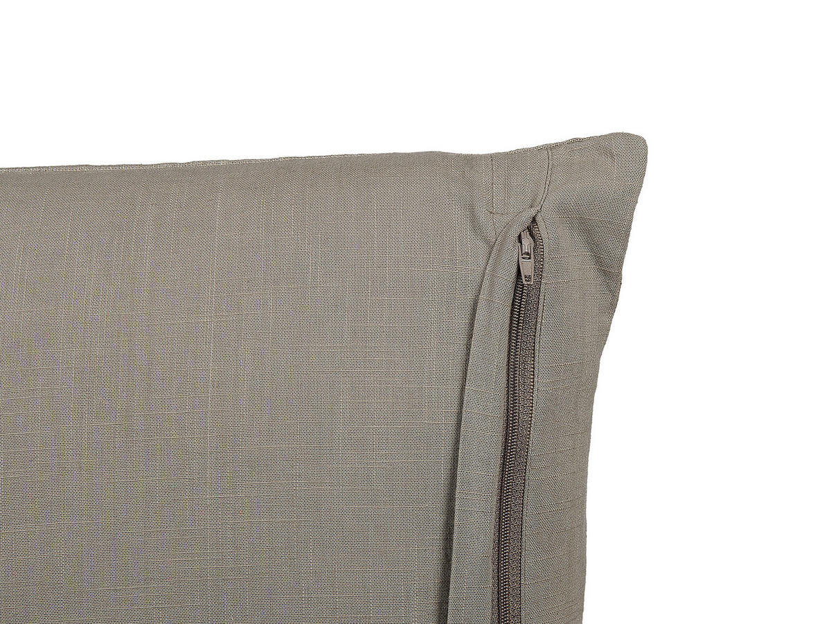 DEKOKISSEN 2er-Set Taupe 45/45 cm Sagina - Graubraun, Naturmaterialien/Textil (45/45cm) - Beliani