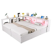 BETT multifunktional 90/180x200 cm Weiß 3-tlg. - Weiß, Holzwerkstoff (90/200cm) - Meubliv